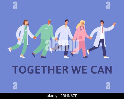 Groupe de médecins et d'infirmières en situation d'urgence. Illustration vectorielle. Illustration de Vecteur