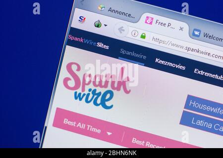 Ryazan, Russie - 13 mai 2018: SpankWire site web sur l'affichage de PC, URL - SpankWire.com Banque D'Images