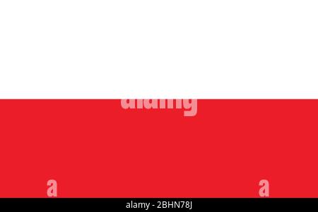 Graphique vectoriel du drapeau polonais. Illustration du drapeau polonais rectangulaire. Le drapeau polonais est un symbole de liberté, de patriotisme et d'indépendance. Illustration de Vecteur