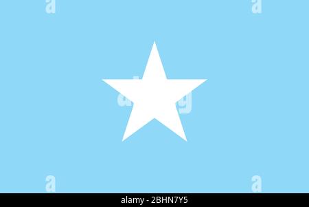 Graphique vectoriel du drapeau somalien. Illustration du drapeau somalien rectangulaire. Le drapeau somalien est un symbole de liberté, de patriotisme et d'indépendance. Illustration de Vecteur