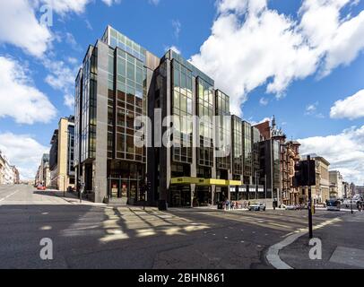 Immeuble de bureaux 150, rue St Vincent, à l'angle de St Vincent Streeet et rue Wellington, à Glasgow, en Écosse, au Royaume-Uni Banque D'Images