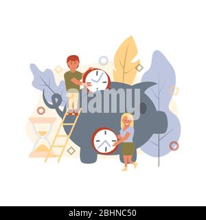 Fois, c'est de l'argent Business concept Vector illustration pour business design et infographie Illustration de Vecteur