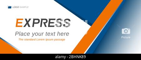 Modèle de bannière Web pour la publicité avec espace pour ajouter votre photo Illustration de Vecteur