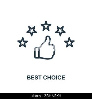 Icône de meilleur choix. Style de ligne élément simple de la collection d'icônes de commerce électronique. Pixel parfait icône simple de meilleur choix pour la conception Web, les applications, les logiciels Illustration de Vecteur