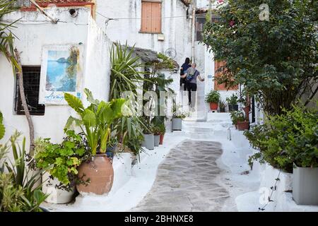 Anafiotika, une île sous l'acropole Banque D'Images