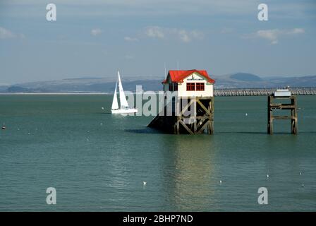 Mumbles Pier, Mumbles, Swansea Bay, Pays de Galles du Sud. Banque D'Images