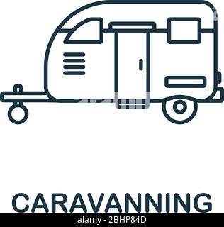 Icône Caravan. Elément de ligne simple symbole Caravan pour les modèles, la conception Web et les infographies Illustration de Vecteur