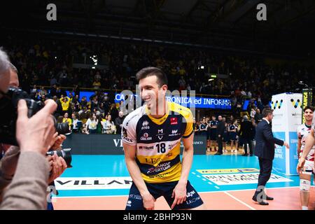 Modène, Italie. 01 janvier 2020. daniele mazzone (18) (leo shoes modena) pendant la saison 2019/20, Volleyball italien Serie A Men Superligue Championship à modène, Italie, 01 janvier 2020 crédit: Agence de photo indépendante/Alay Live News Banque D'Images