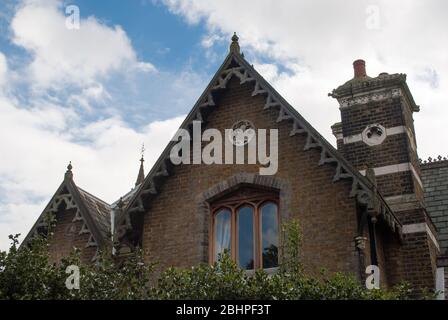 Architecture de style Tudor Holly Lodge Estate, 8 Holly Lodge Gardens, Highgate, Londres N6 6AA Banque D'Images