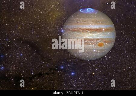 Jupiter. Des planètes de qualité impressionnante du système solaire. Éléments de cette image fournie par la NASA Banque D'Images