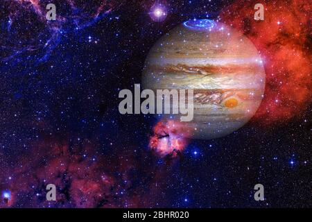 Jupiter. Des planètes de qualité impressionnante du système solaire. Éléments de cette image fournie par la NASA Banque D'Images