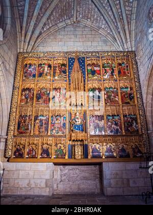 Retalo de la Virgen con el Niño. León. Castille León. España. Banque D'Images