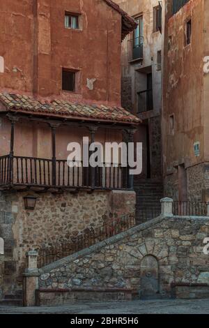 Les rues et ruelles d'Albarracin, Espagne Banque D'Images