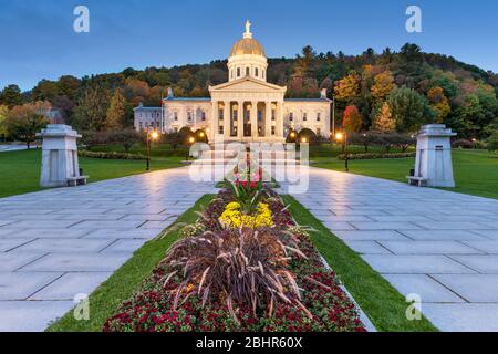 Le Vermont State House à Montpelier, Vermont, USA. Banque D'Images