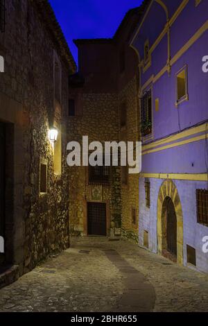 Les rues et ruelles d'Albarracin, Espagne Banque D'Images