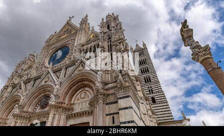 UNESCO, Piazza del Duomo, cathédrale Santa Maria Assunta, Sienne, province de Sienne, Toscane, Italie, Europe Banque D'Images