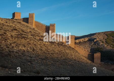 Le mur de la ville d'Albarracín, en Espagne Banque D'Images