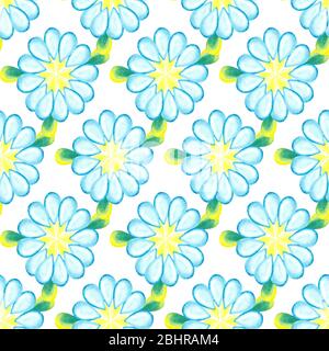 Des aquarelles colorées isolées sur fond blanc. Banque D'Images