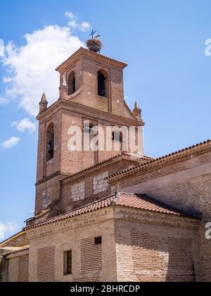 Iglesia de San Juan. Tordesillas. Valladolid, Castille León. España. Banque D'Images