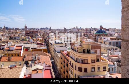 Vista de Valencia desde el mirador de las Torres de Quart. Valence. Communauté Valenciana. España Banque D'Images
