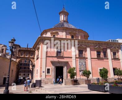 Basílica de la Virgen de los Desamparados. Plaza de la Almoina. Valence. Communauté Valenciana. España Banque D'Images