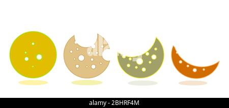 un jeu de fromages coupés Illustration de Vecteur
