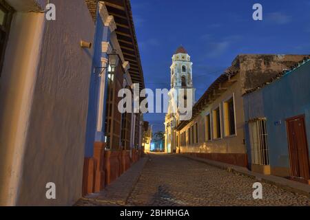 Tour du couvent et de l'église Saint François d'Assise au patrimoine mondial de l'UNESCO Trinidad, Cuba Banque D'Images