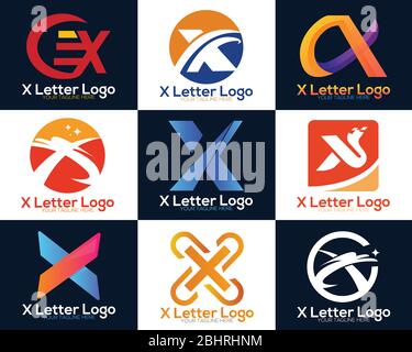 Logo abstrait X lettre design de marque. Modèle d'illustration du logo lettre X. X élément graphique vectoriel de logo moderne, Illustration de Vecteur