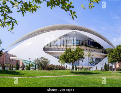 Palais des arts Reina Sofía en la Ciudad de las Artes y las Ciencias. Valence. Communauté Valenciana. España Banque D'Images