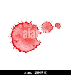 Texture de la tache de sang. Éclaboussure de sang abstrait. Tache rouge sanglante Banque D'Images