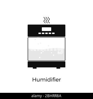 Icône humidificateur simple. Appareil domestique. Illustration vectorielle isolée sur fond blanc Illustration de Vecteur