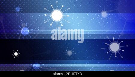 Contexte abstrait des molécules du virus de réseau moléculaire. Adapté aux informations sur le coronavirus Illustration de Vecteur