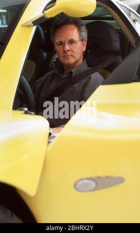 M. Pagani à la Pagani Factory avec un Zonda S à Bologne Italie 2001 Banque D'Images