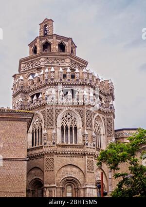 Cimborrio de la Catedral del Salvador. Saragosse. Aragón. España Banque D'Images