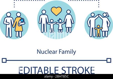 Icône concept de famille nucléaire Illustration de Vecteur