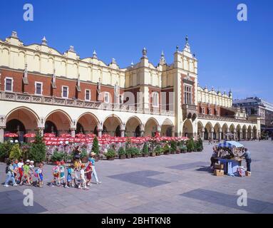 Salle de tissu de Cracovie, place du marché, vieille ville, Cracovie (Cracovie), République de Pologne Banque D'Images