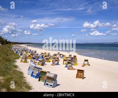 Binz Beach, Rugen (Rugia), Mecklembourg-Poméranie-Occidentale, République fédérale d'Allemagne Banque D'Images