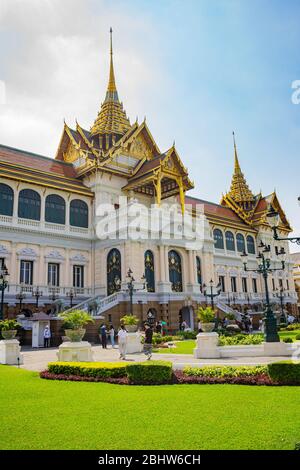 Bangkok, Thaïlande - 24 décembre 2018 : le Grand Palais est un bâtiment complexe de Bangkok, est la résidence officielle du roi depuis 1782 jusqu'en 1925 Banque D'Images