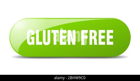 bouton sans gluten. signe sans gluten. touche. bouton-poussoir. Illustration de Vecteur