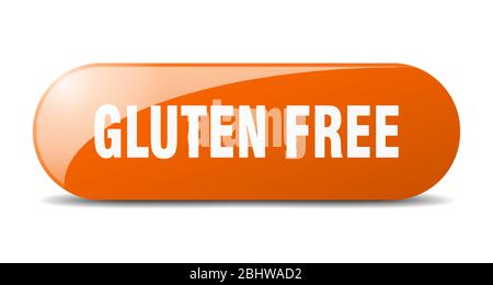bouton sans gluten. signe sans gluten. touche. bouton-poussoir. Illustration de Vecteur