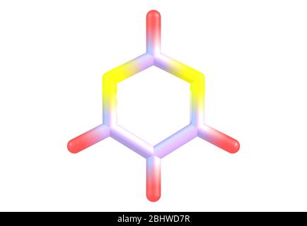 La pyrimidine est un composé organique hétérocyclique aromatique semblable à la pyridine. L'un des trois magazines, il a les nitrogènes aux positions 1 et 3 in t Banque D'Images