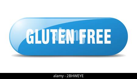 bouton sans gluten. signe sans gluten. touche. bouton-poussoir. Illustration de Vecteur
