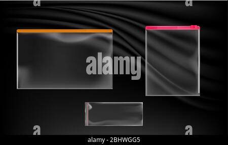 illustration de la pochette transparente avec verrouillage sur fond abstrait Illustration de Vecteur