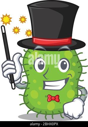 Un magicien séduisant de la conception de dessin animé d'escherichia Illustration de Vecteur