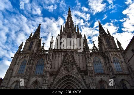 La Cathédrale de Barcelone Banque D'Images