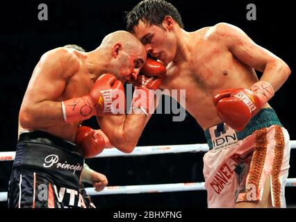 JULIO CESAR CHAVEZ VS LUCIANO CUELLO. Box lutte entre. (Photo:IsrraelGarnica/NortePhoto.com) Banque D'Images