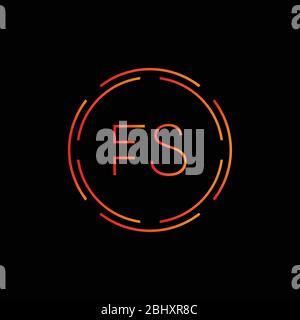 Modèle vectoriel de conception de logo initial lettre FS. Vecteur de logo Creative Linked alphabétique FS Illustration de Vecteur