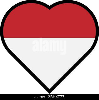 Nation,pays, logo amour illustration vectorielle Illustration de Vecteur