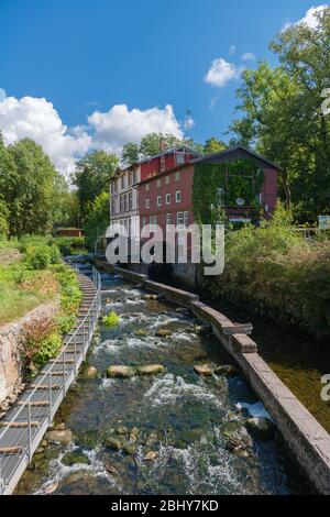 Ancien moulin à eau sur la rivière Schwentine, Bad Malente, Holstein Suisse, District est Holstein, Schleswig-Holstein, Allemagne du Nord, industrie, Banque D'Images