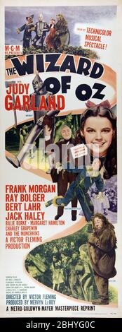 The Wizard of Oz Year: 1939 USA Director: Victor Fleming Judy Garland, Ray Bolger, Bert Lahr, Jack Haley Movie poster (USA) Banque D'Images